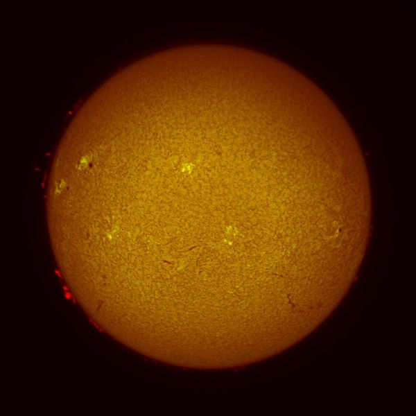 Sun in H-alpha, 7 may 2014, 12:57 - астрофотография