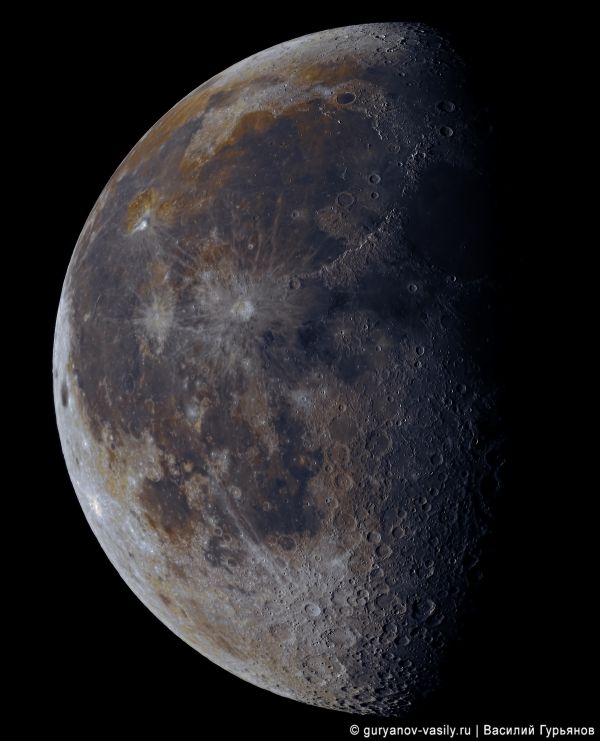 Убывающая Луна - астрофотография