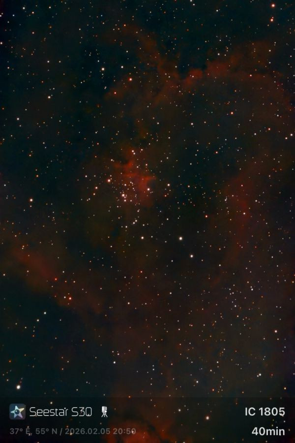 The Heart Nebula, IC 1805 - Seestar S30 - Astrophotography