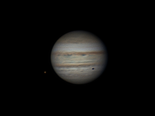 Юпитер и Европа - астрофотография