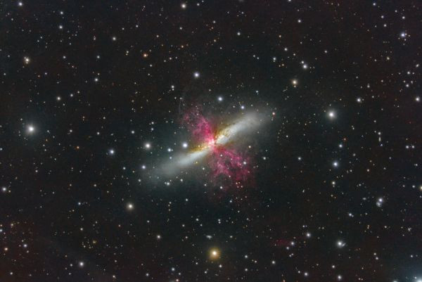 M82 Galaxy (Cigar) RGB+Ha - Astrophotography