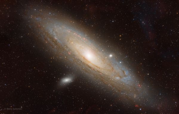 Andromeda Nebula with hydrogen - Astrophotography
