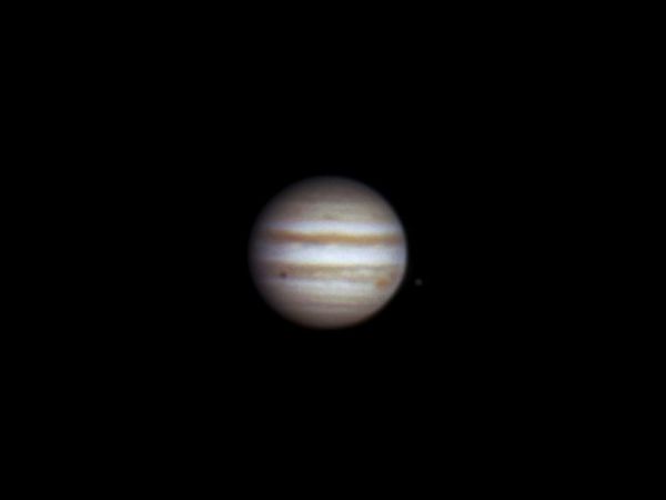 Jupiter and shadow of Europa, 31 march 2014, 22:26 - астрофотография