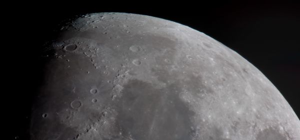 Северный край луны панорама - астрофотография