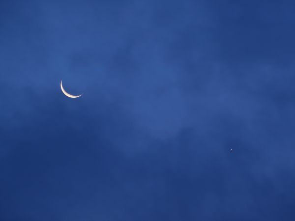 Сближение Луны и Венеры. Утро 14.10.20 - астрофотография
