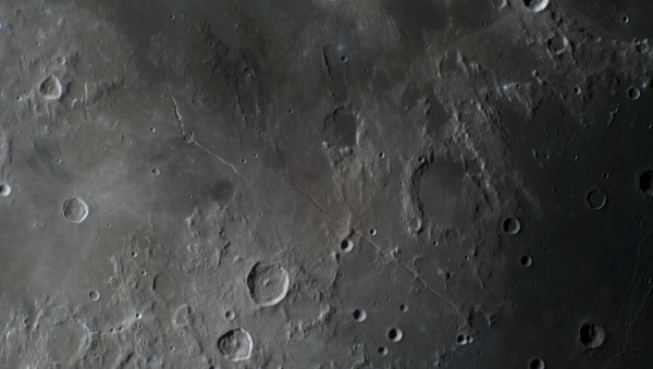 Лунные борозды Гигин и Аридея. - астрофотография