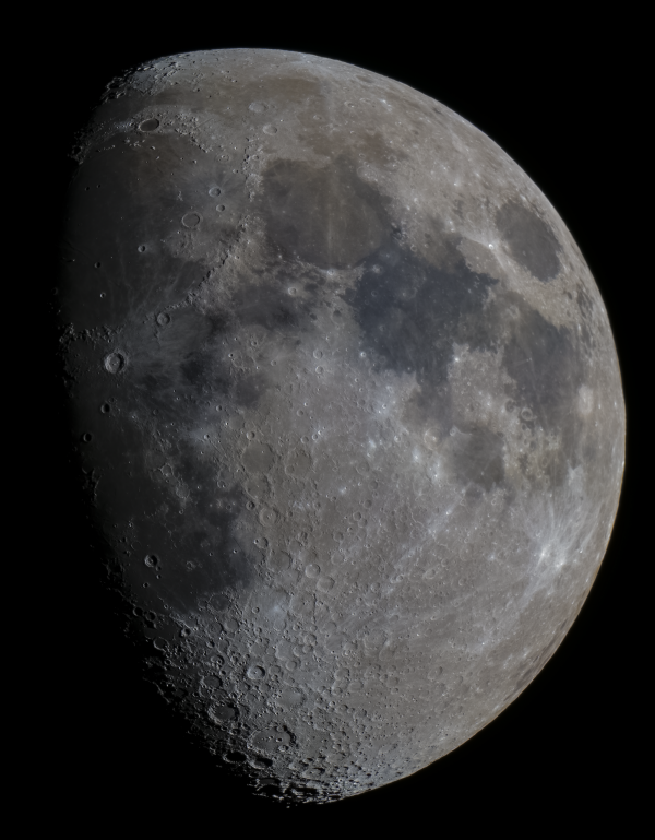 Луна 13.03.2022. Освещенность 73%. Панорама из 4 снимков.  - астрофотография
