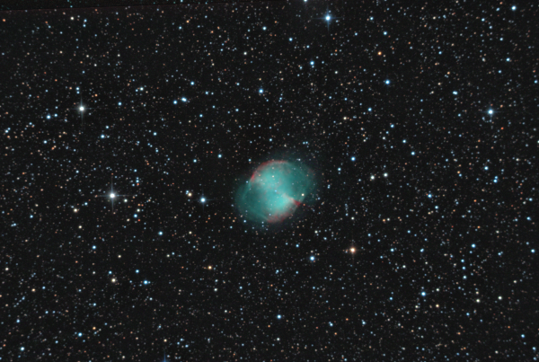 М27 - планетарная туманность "Гантель" - астрофотография