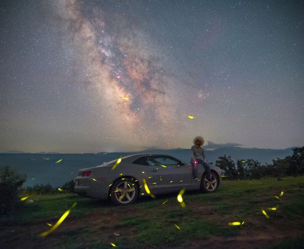 Fireflies (selfie) - астрофотография