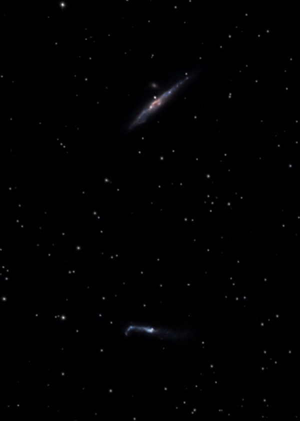 NGC 4631 is the Whale Galaxy, NGC 4656 is the Hockey Stick. - Astrophotography