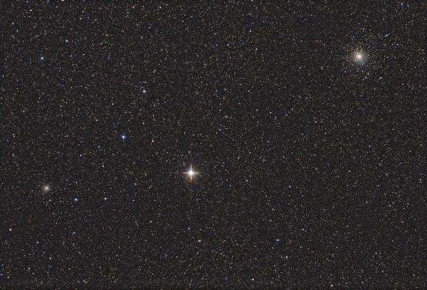 Globular clusters M28 & NGCC6638 - астрофотография
