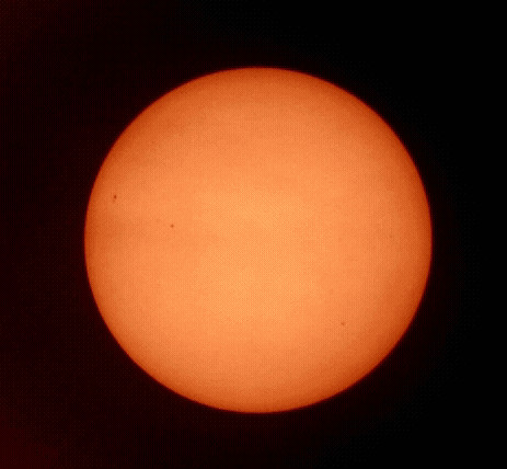 Animated GIF of the solar eclipse on 12.08.2026 in the sky over Denmark. - Astrophotography