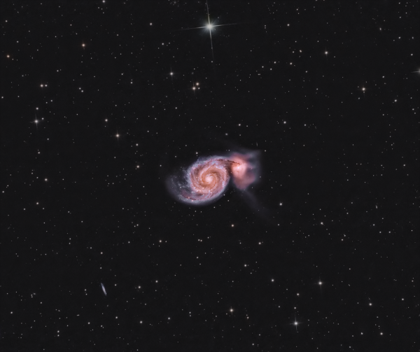 Галактика Водоворот (Whirpool Galaxy - M51) - астрофотография