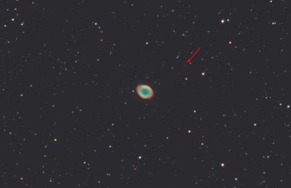 M 57 PT Ring and galaxy IC 1296 - Astrophotography
