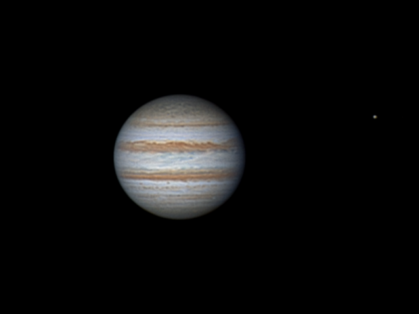 Юпитер и Европа (04:10) - астрофотография