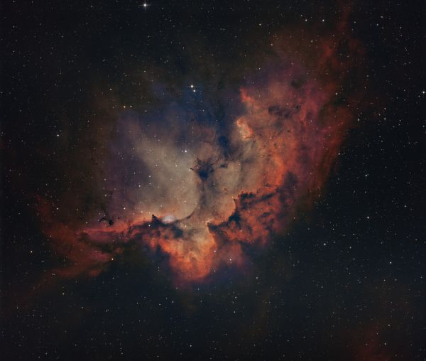 NGC7380 + SH2-142 (the Wizard Nebula) - астрофотография