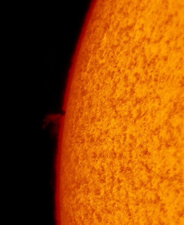 2016.05.09 Sun H-Alpha Mercury transit first contact - астрофотография