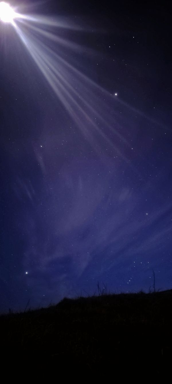 Part of the starry sky on a cloudy evening at KGO. - Astrophotography