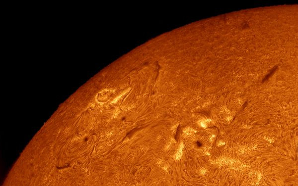 Panorama of the Sun from 4 frames, 28-03-2026 - Astrophotography