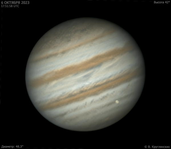 Юпитер и Европа. 6 октября 2023 - астрофотография