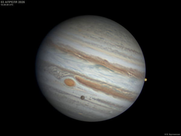 Jupiter, Callisto, and Io. - Astrophotography