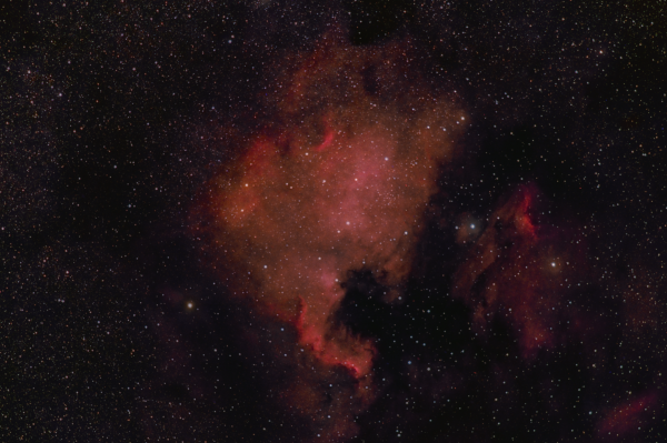 Туманности NGC 7000 и IC 5070 (Северная Америка и Пеликан) - астрофотография