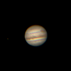Юпитер и спутник Ио - астрофотография