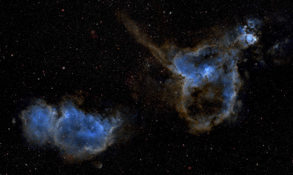 IC 1805 & 1848 - Heart & Soul Nebula (SHO) - Astrophotography