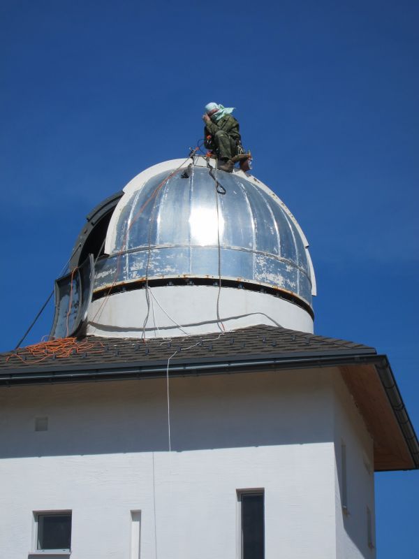 Перекраска купола обсерватории - астрофотография