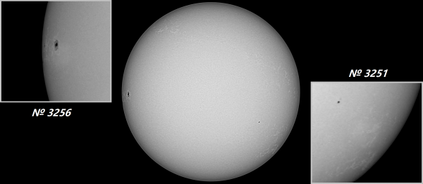Солнечная активность 18.03.23, W=44 - астрофотография
