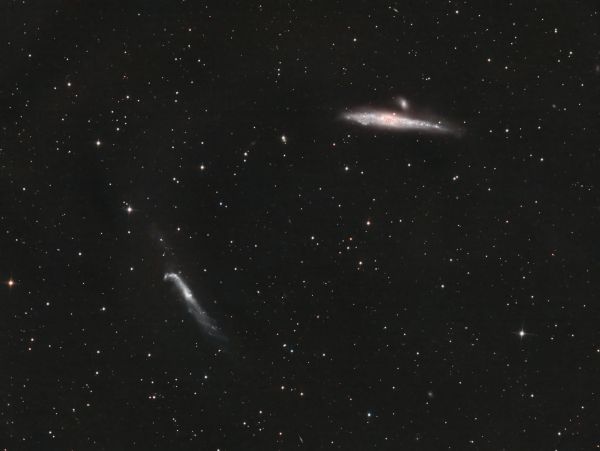 NGC 4631 и NGC 4656 "Кит" и "Лом или Хоккейная клюшка" - астрофотография
