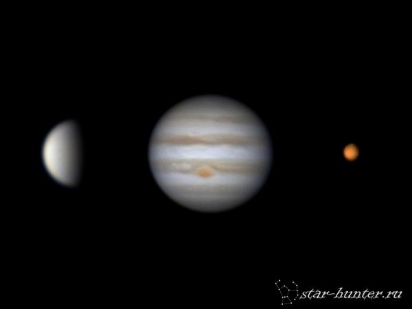 Venus, Jupiter, Mars (26 november 2015) - астрофотография