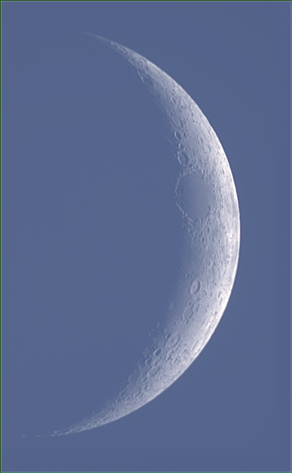 Луна вечерняя от 23.02.2023 - астрофотография