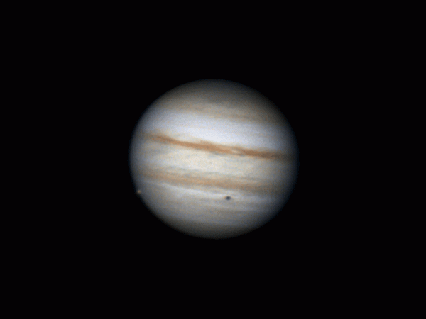 Animation of Jupiter and Europe, 24.08.2022 - астрофотография