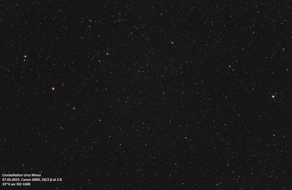Ursa Minor and Polaris - астрофотография