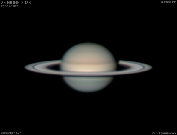 Сатурн  25 июня 2023 - астрофотография