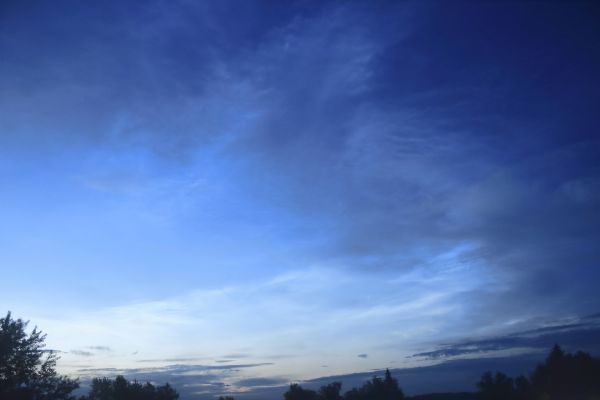 Серебристые облака - астрофотография
