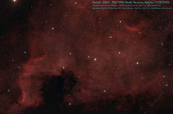 NGC7000 - North America Nebula - Astrophotography