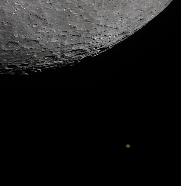 Moon and Mars - Astrophotography