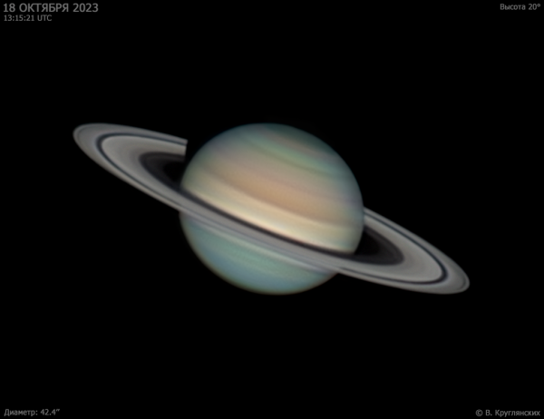 Сатурн 18 октября 2023 - астрофотография