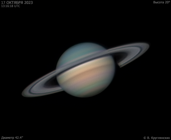Сатурн 17 октября 2023 - астрофотография