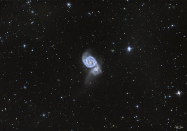 M51 Whirlpool galaxy - астрофотография