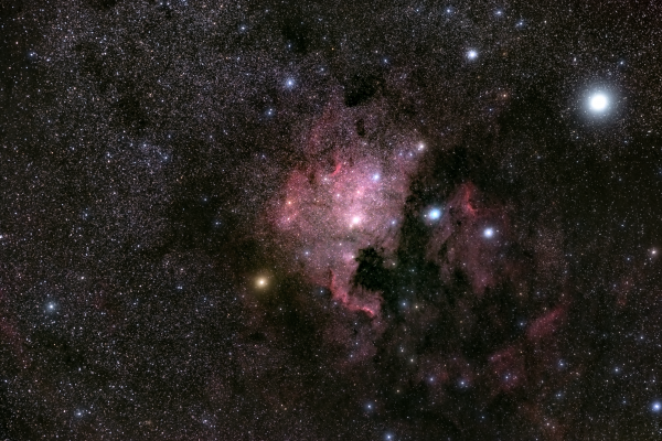 Денеб, 62Лебедя, туманности Северная Америка (NGC7000) и Пеликан (IC5070) - астрофотография