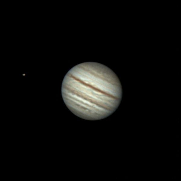 Юпитер и Европа. (23.08.2022) - астрофотография