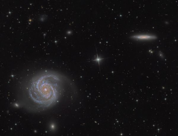 M100 & NGC4312 - астрофотография