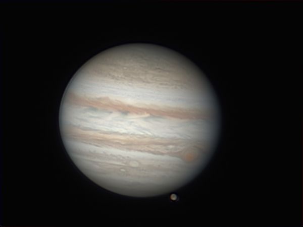 Юпитер и Ганимед - астрофотография