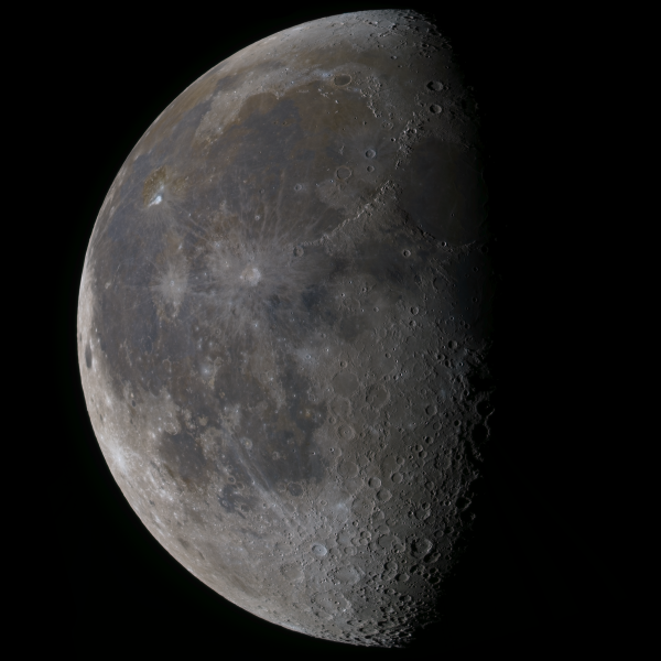 Панорама Луны из 2-ух фрагментов - астрофотография