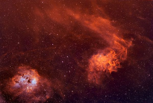 Туманности в созвездии Возничего - астрофотография