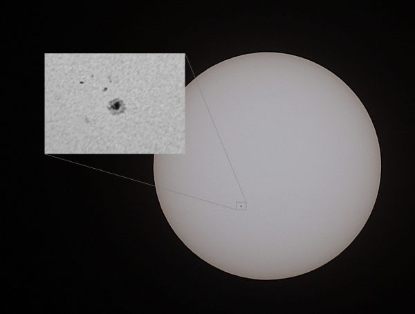 Пятно AR 2765 на Солнце  - астрофотография