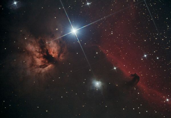 NGC 2024, IC 434, NGC 2023 - астрофотография